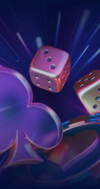1red dice and card suit art